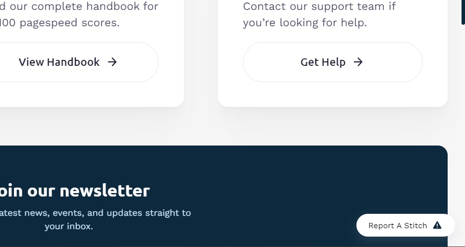 report a stitch button